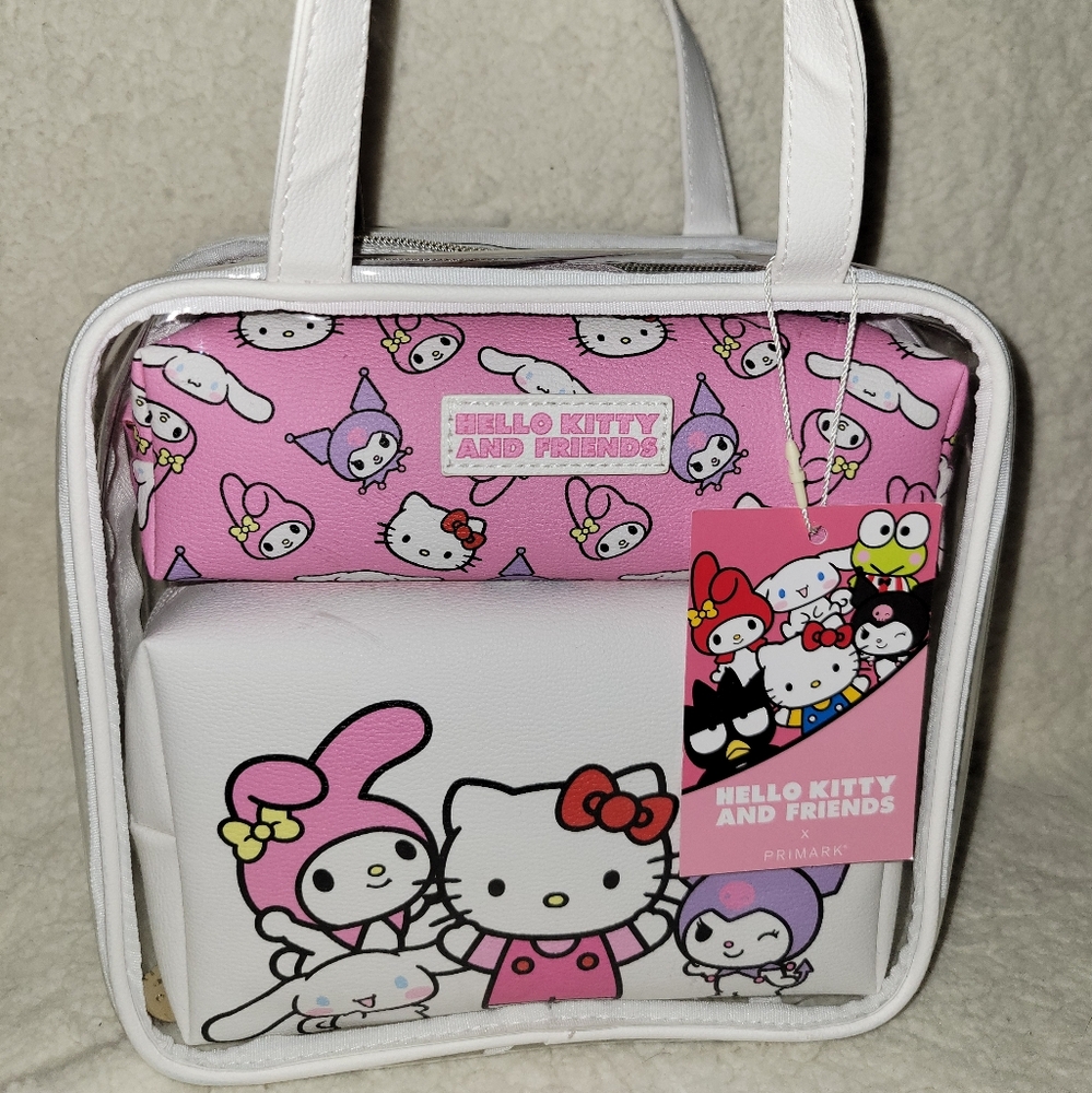 New Hello Kitty and friends Sanrio X Primark three-piece Makeup/Cosmetic Set
